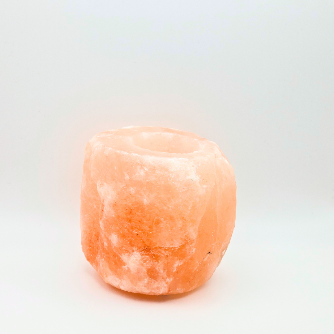 Bougeoir en Cristal de Sel de l’Himalaya – Lumière Apaisante et Naturelle