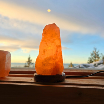 Lampe en Cristal de Sel de l’Himalaya - Lumière Apaisante et Naturelle