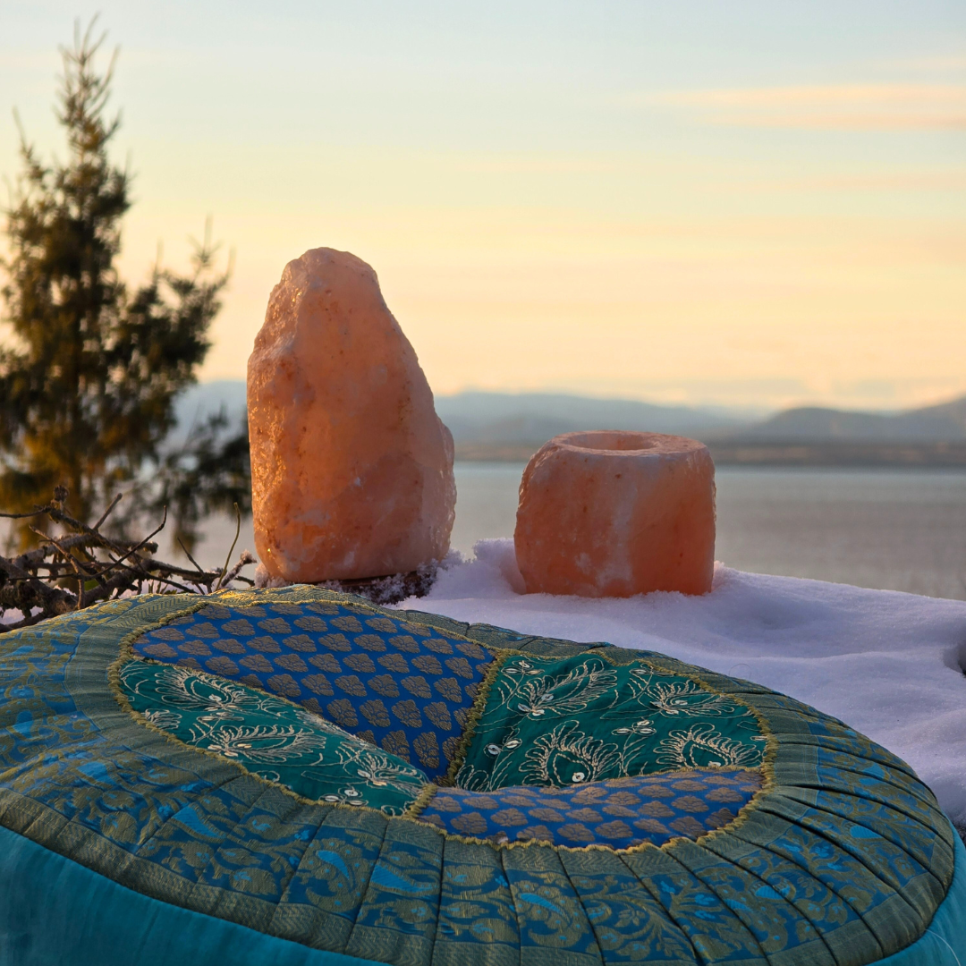 Bougeoir en Cristal de Sel de l’Himalaya – Lumière Apaisante et Naturelle